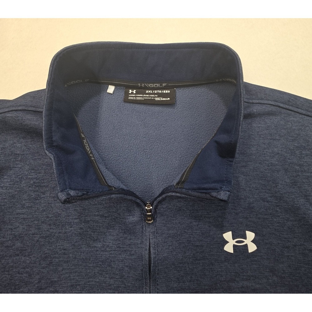 Actual Under Armour Golf Pullover Mens 2XL H2O Resistant 1/4 Zip Storm Jacket
